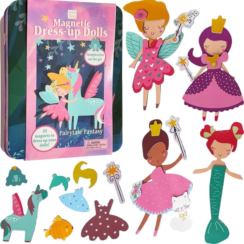 Fairytale Dress-Up Dolls Play Set for Girls Ages 4-7