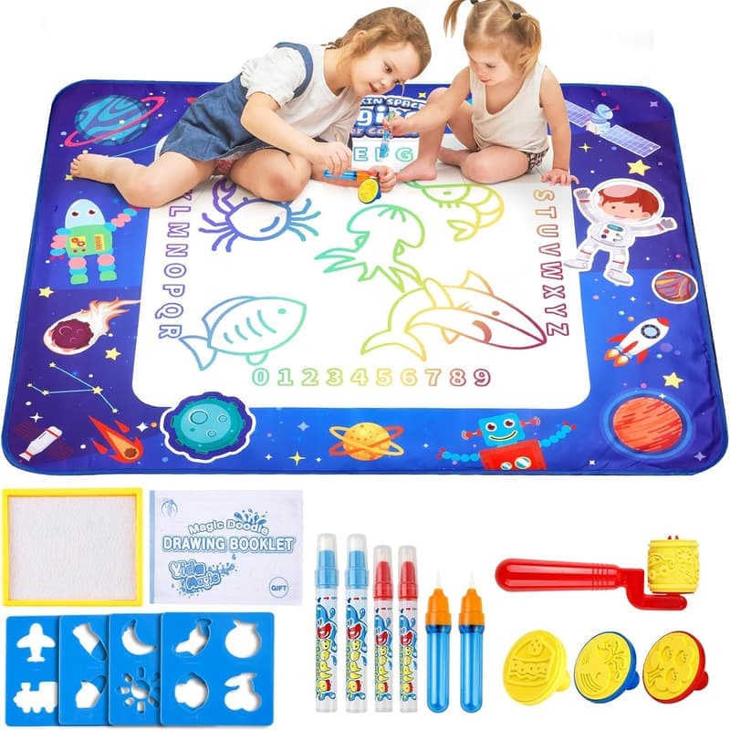 Water Doodle Mat for Toddlers - Educational Art Mat for Kids 3+