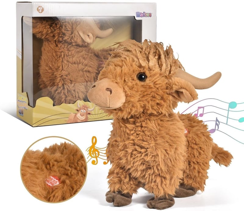 Interactive Dancing Highland Cow Plush Toy for Kids