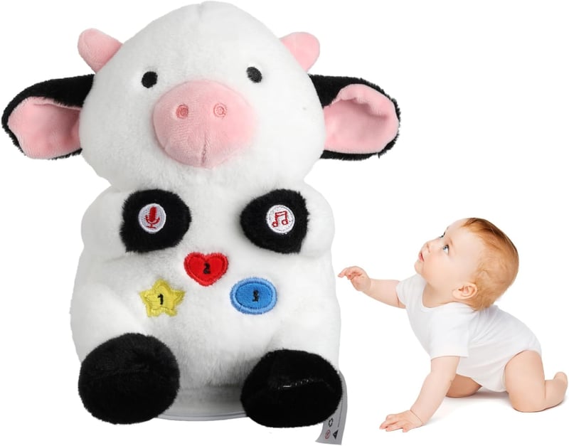 Interactive Singing Cow Stuffed Animal Toy for Toddlers