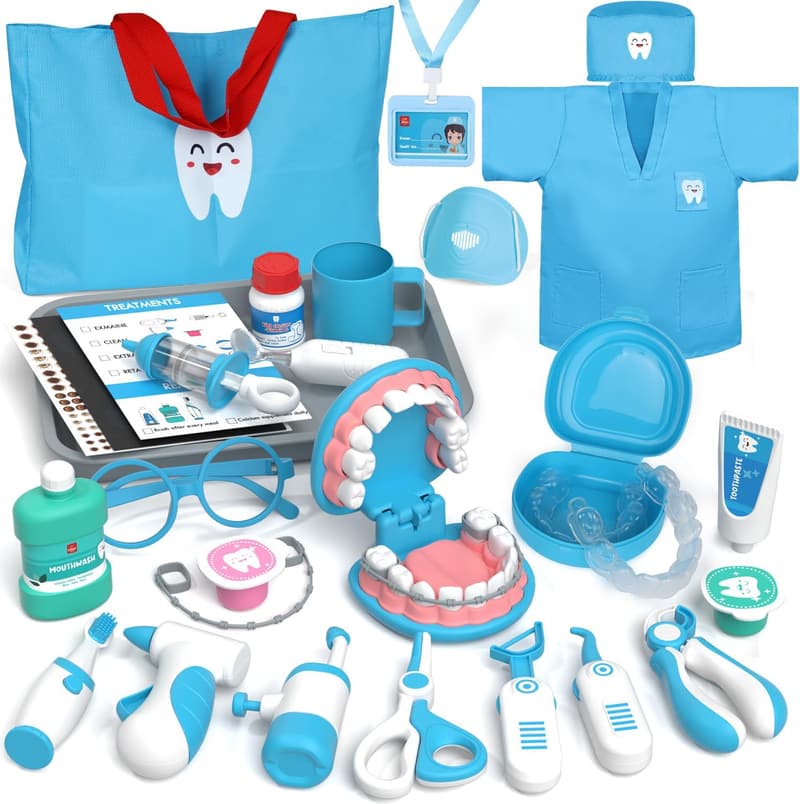 Kids Dentist Play Set - Lehoo Castle Doctor Kit for Ages 3-5