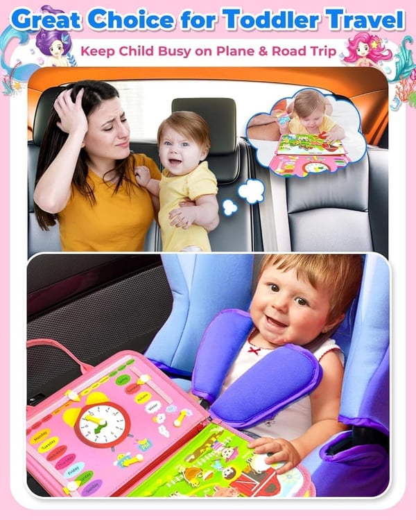 Montessori Busy Board for Toddler Girl's Birthday Gift