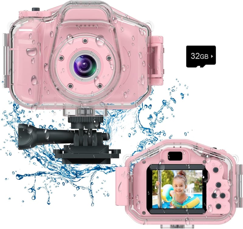 Kids Waterproof HD Camera - Portable Underwater Toy for Ages 3-12