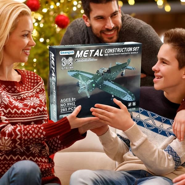 STEM Building Metal Airplane Model Kit for Ages 8-14