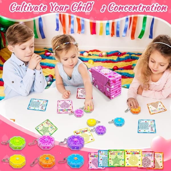 Kids' Party Favors: 24 Mini Brain Teaser Puzzle Cubes