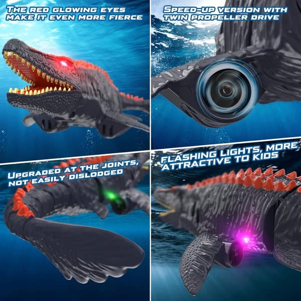 Remote Control Mosasaurus Dinosaur Toy for Kids' Birthday