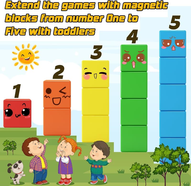 STEM Magnetic Building Blocks Set for Ages 3-6