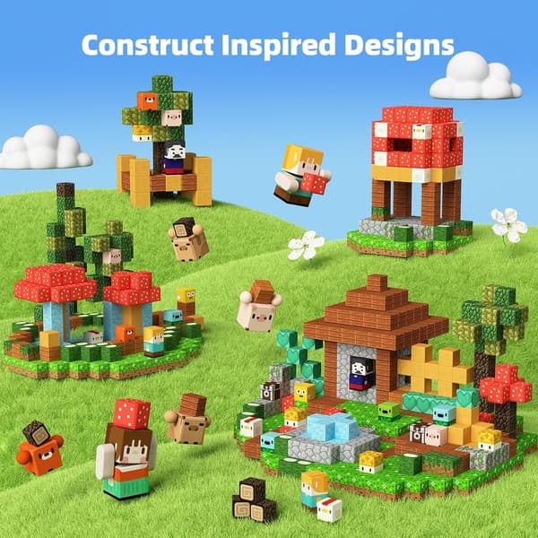 STEM Magnetic Animal Farm Building Blocks for Toddlers 3+