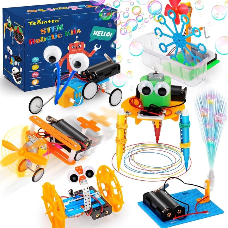 STEM Robotics Kit - 6 Science Projects for Kids 6-12 Years