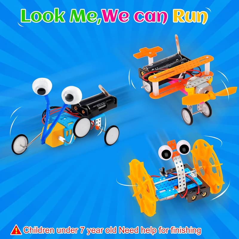 STEM Robotics Kit - 6 Science Projects for Kids 6-12 Years