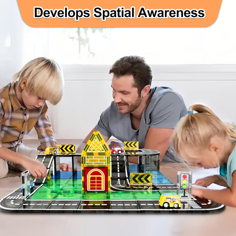 Magnetic Building Blocks City Set for 3+ Years - STEM Toys