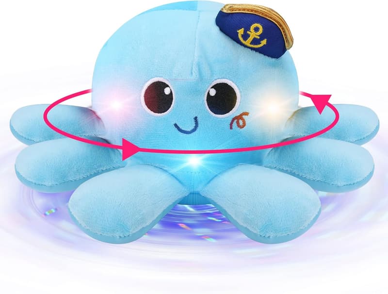 Crawling Musical Octopus Toy for Babies with Voice Control