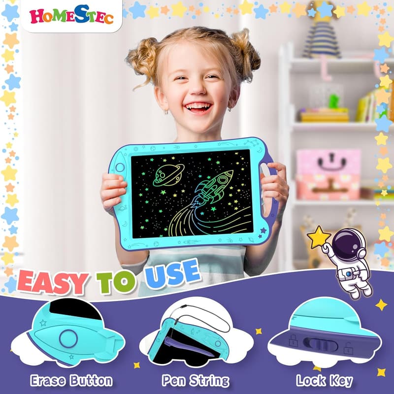 Colorful LCD Doodle Board for Kids - Birthday Gift, 2-Pack