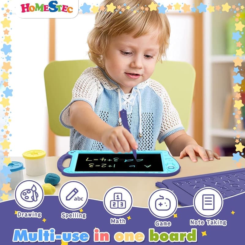 Colorful LCD Doodle Board for Kids - Birthday Gift, 2-Pack