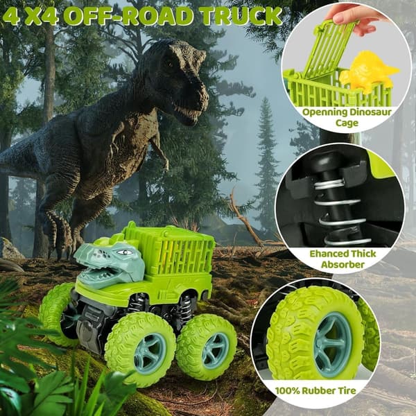 Dinosaur Monster Truck Toys for Toddlers - Birthday Gift