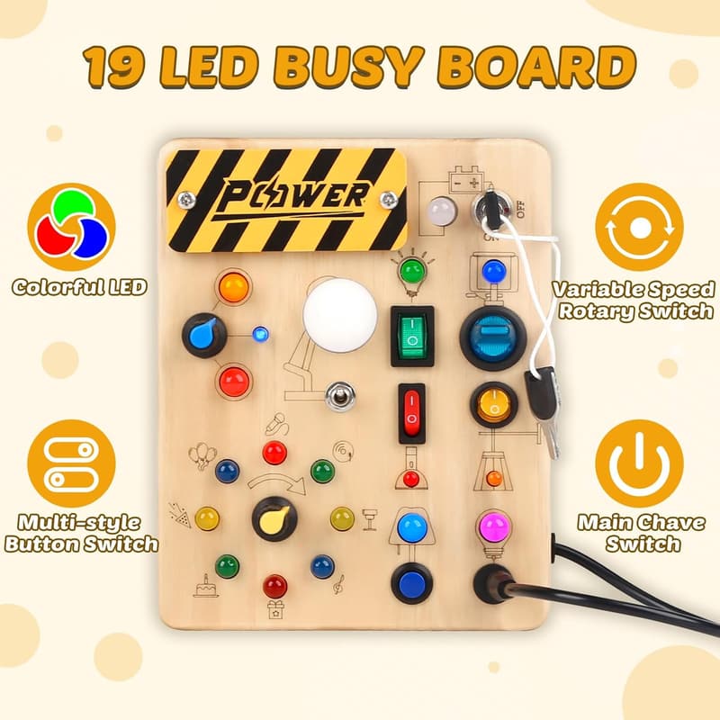 Montessori Educational Sensory Board Toy for Toddlers, 1-6 Years