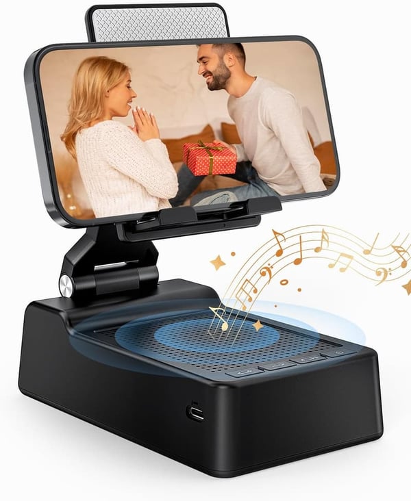 Bluetooth Speaker Phone Stand - HD Surround Sound for All Devices