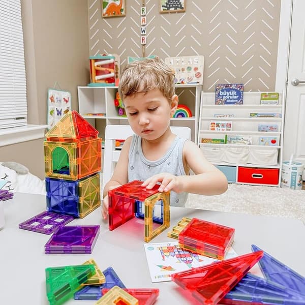 Magnetic Building Tiles Starter Set for Kids 3+