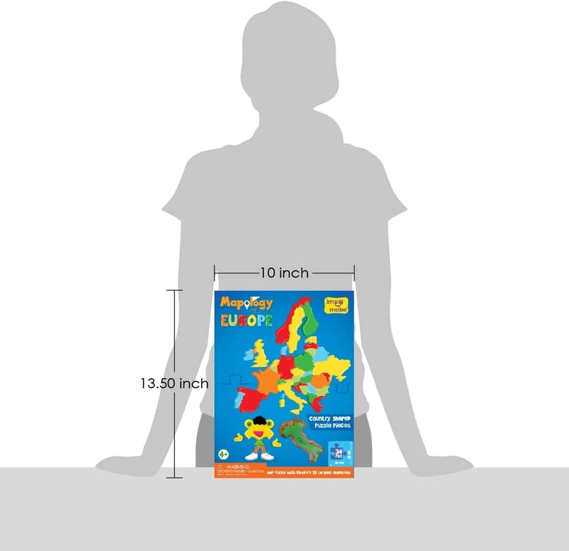 Europe Map Puzzle for Kids - Educational Learning Toy, Ages 4-8