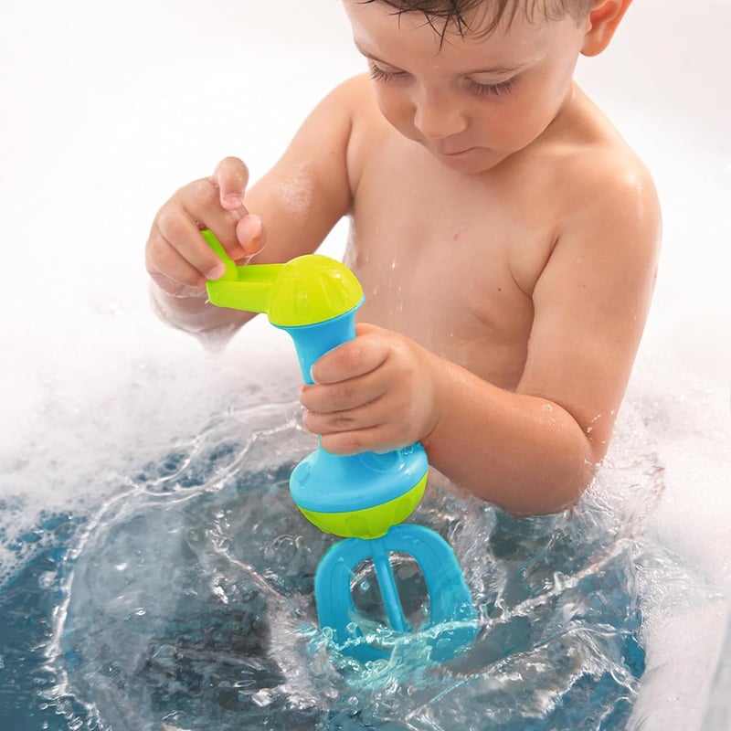 Toddler Bath Toy: Blue Bubble Whisk for Sensory Play