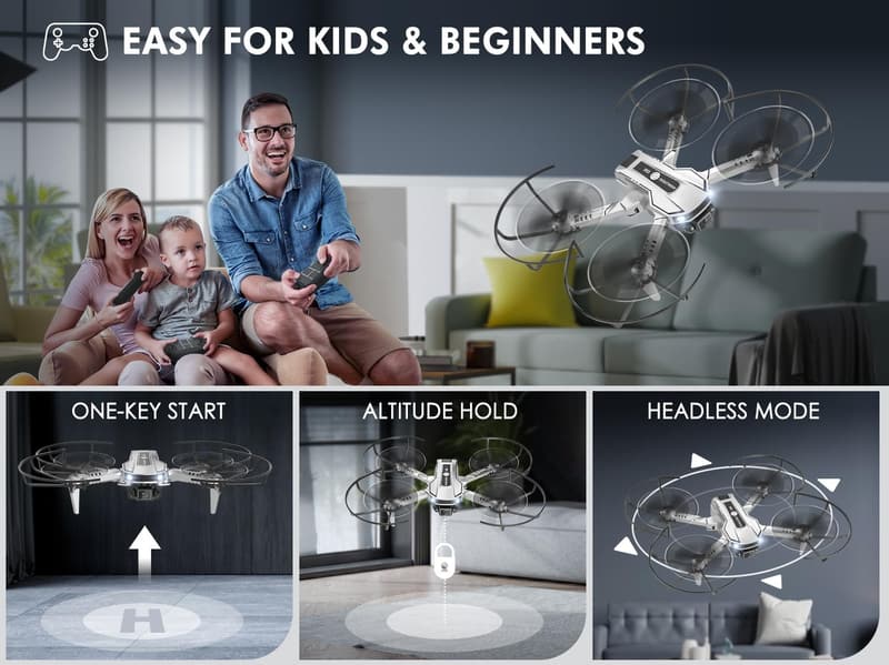Mini Drone with 1080P Camera – Great Birthday Gift for Kids