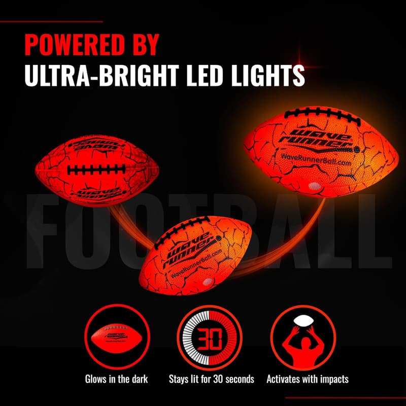 Glow-in-the-Dark Football with Pump - Perfect Gift for Teen Boys