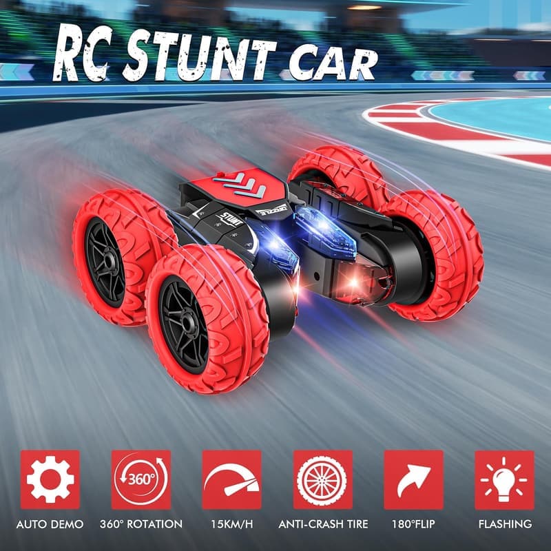 All-Terrain Remote Control Stunt Car Toy for Kids 3-12 Years