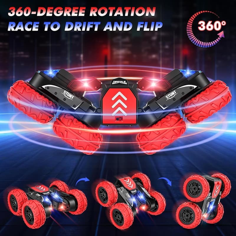 All-Terrain Remote Control Stunt Car Toy for Kids 3-12 Years