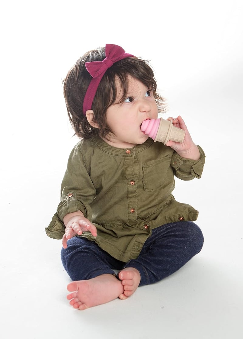 Pink Ice Cream Cone Baby Teether