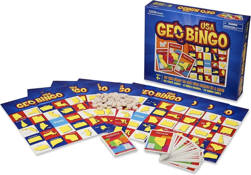 USA Geography Bingo Game for Kids - Learn States & Capitals