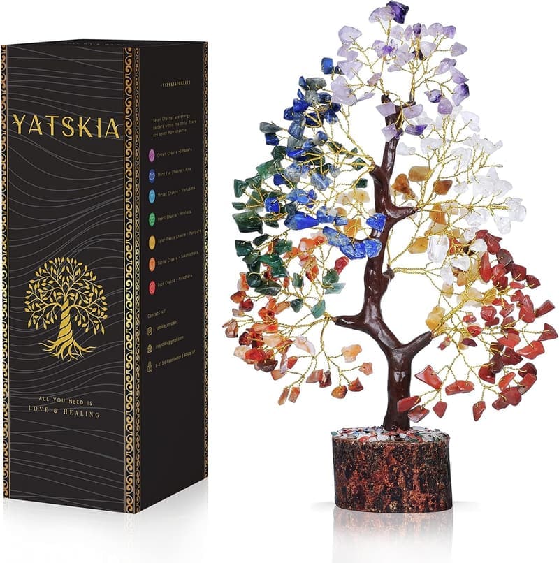Birthday Gift: 7 Chakra Tree of Life with Healing Crystals