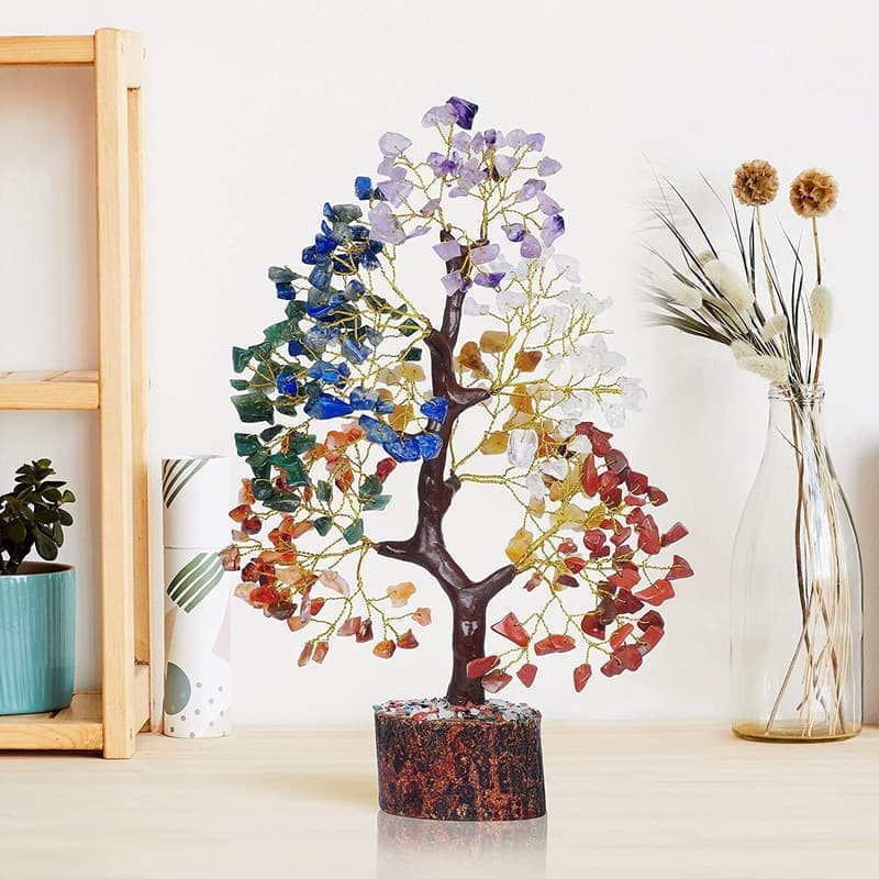 Birthday Gift: 7 Chakra Tree of Life with Healing Crystals