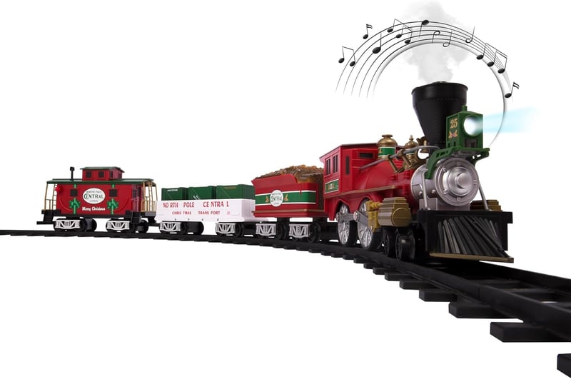 Battery-Operated North Pole Toy Train Set with Bluetooth Effects