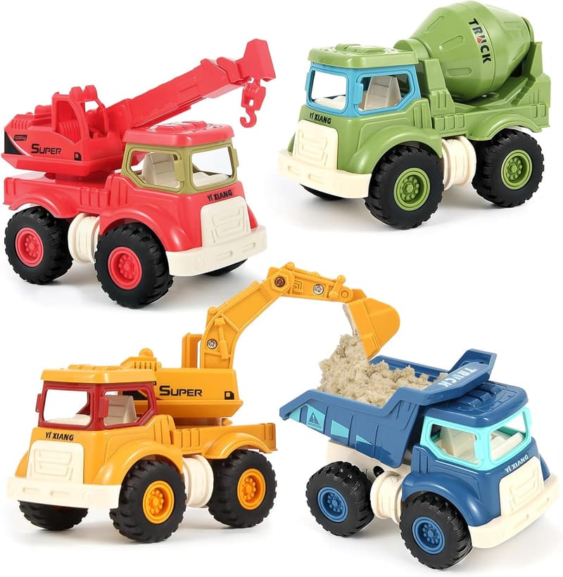 Construction Truck Toy Set for Kids Ages 2-5 - Perfect Gift