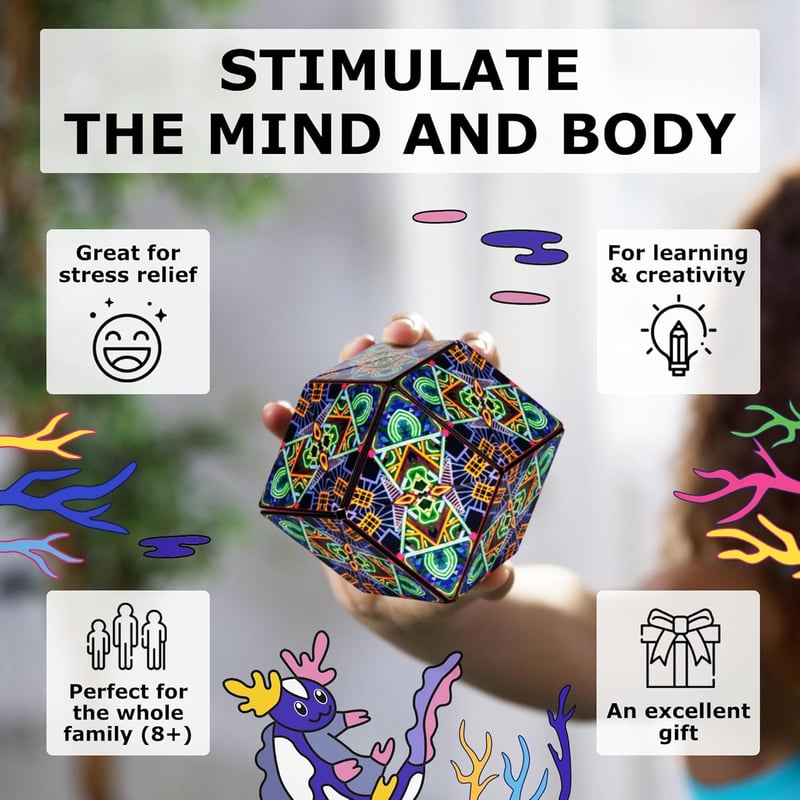 SHASHIBO Shape-Shifting Fidget Cube - STEM Toy for All Ages
