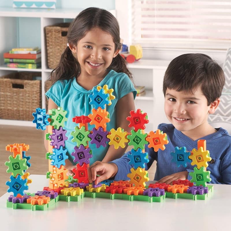 STEM Building Set for Kids - 100-Piece Gears Toy Set