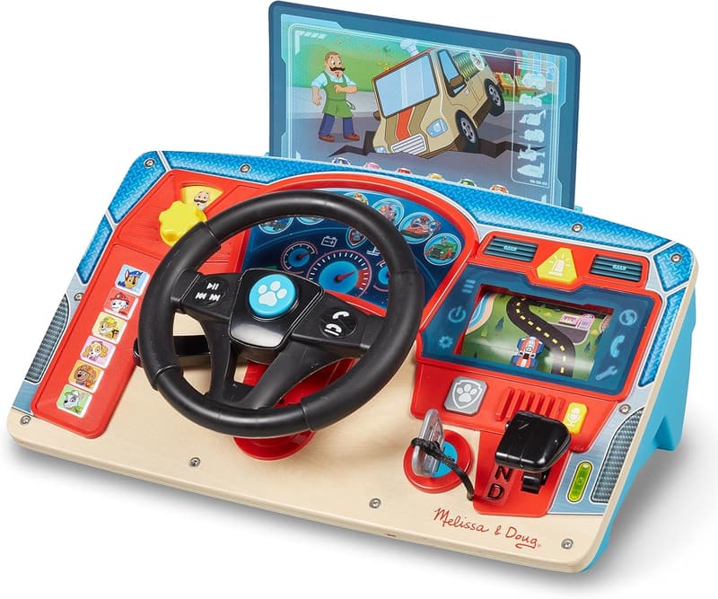 PAW Patrol Wooden Dashboard Activity Board for Toddler Play