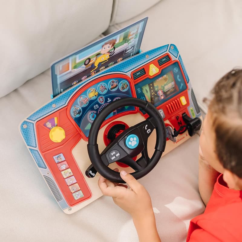 PAW Patrol Wooden Dashboard Activity Board for Toddler Play