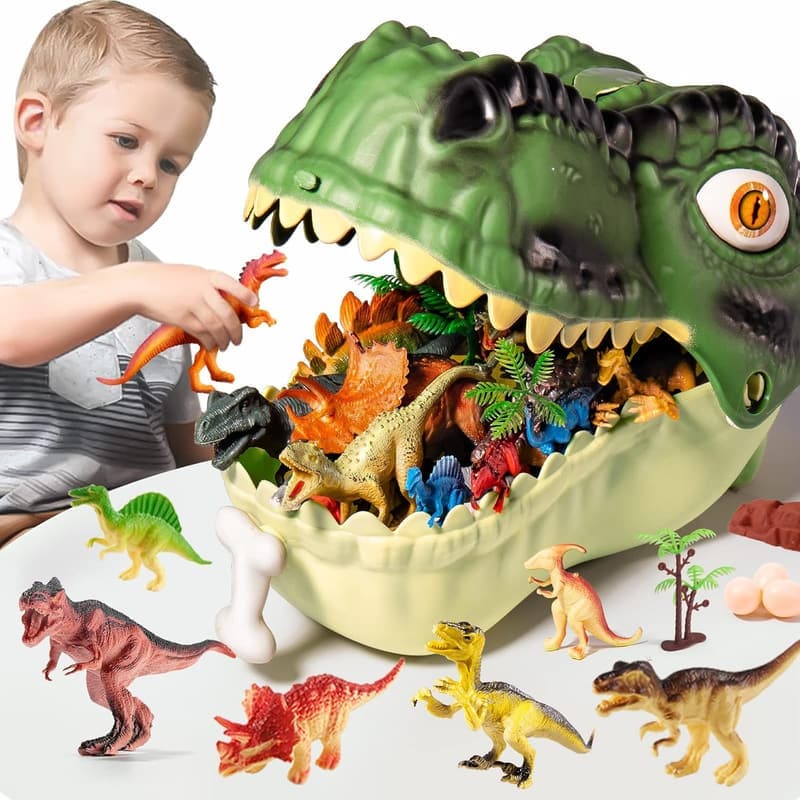 Realistic Jurassic Dinosaur Playset - 45PCS Educational Toy for Kids