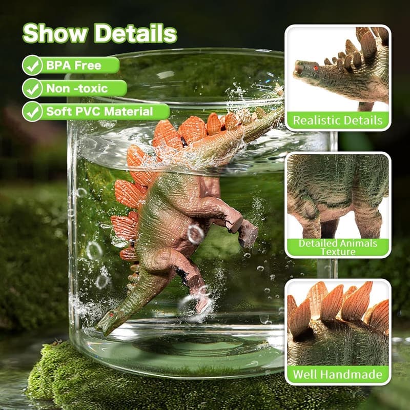 Realistic Jurassic Dinosaur Playset - 45PCS Educational Toy for Kids