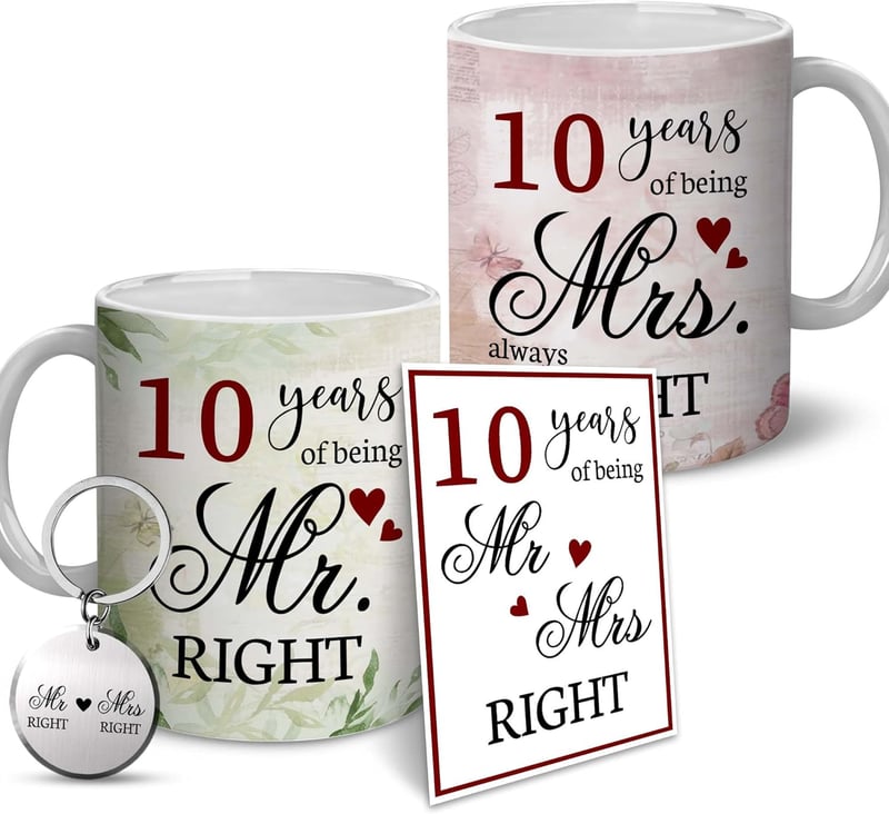 10th Anniversary Gift for Couples - Personalized Keepsake