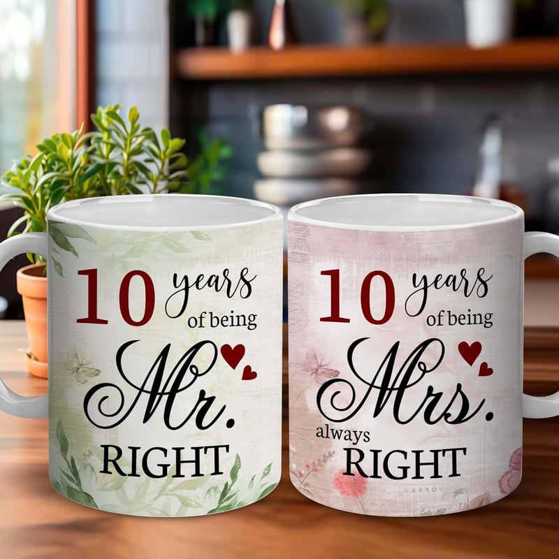 10th Anniversary Gift for Couples - Personalized Keepsake