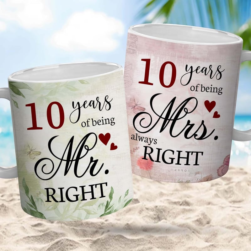 10th Anniversary Gift for Couples - Personalized Keepsake
