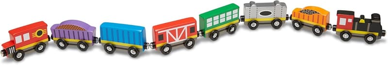 Melissa & Doug Magnetic Train Cars - 8-Piece Educational Toy for Kids 3+