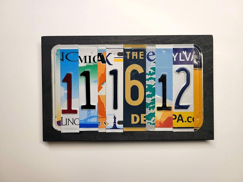 10th Anniversary Custom Aluminum License Plate Sign