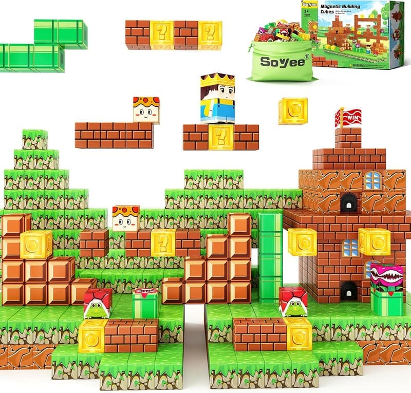 Magnetic Building Blocks Set for Toddlers Ages 3-12