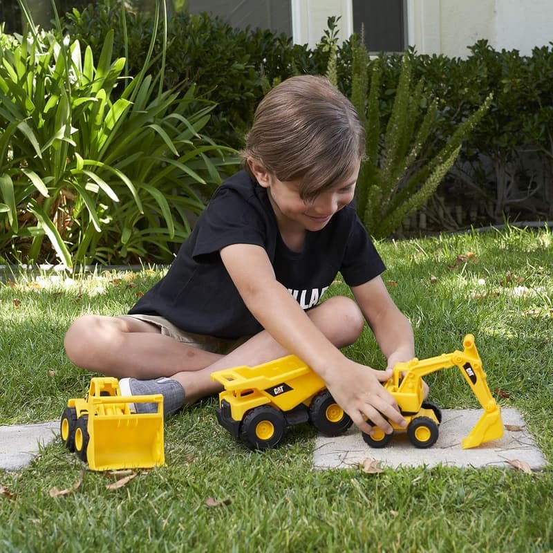 Push-Powered Mini Construction Vehicles 3-Pack for Kids