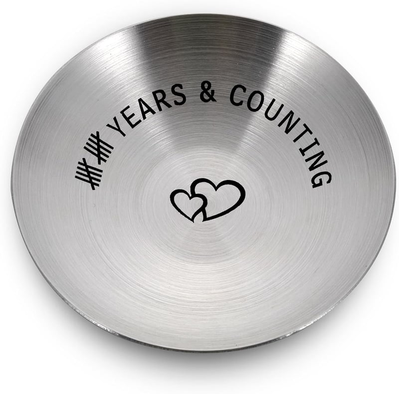 10th Anniversary Tin Jewelry Tray for Couples