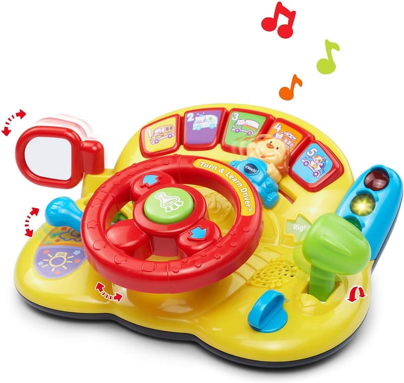 VTech Turn and Learn Driver Toy for Kids, Yellow