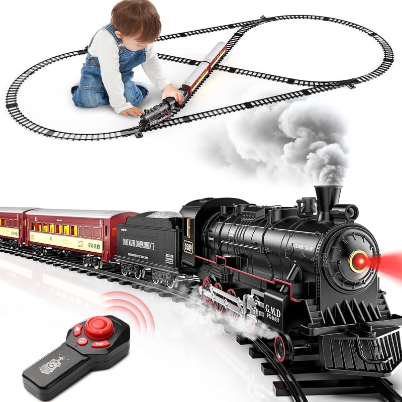 Electric Train Set with Remote Control for Boys – Christmas Gift